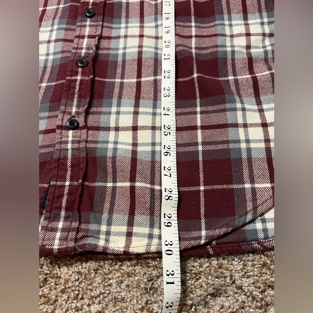 American Eagle Flannel Shirt Long Sleeve Button Down Multicolor 100% Cotton - Picture 7 of 13